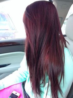 Dark Intense Burgundy Hair Color Hair Color Red Ombre, Dark Red Hair Color, Hair Colorful, Red Ombre Hair, Cherry Coke, Dark Red Hair, Hair Dark, Burgundy Hair, Ombre Hair Color