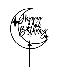 a birthday card with an arrow and the words happy birthday written in black ink on a white background