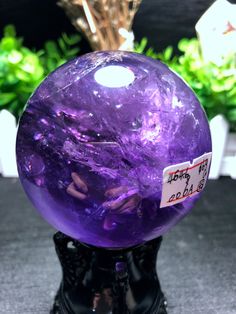 This listing is for Natural Water Clear Crystal Quartz Sphere. The one you see in the photo is the exact one you will receive. Gemstone: Amethyst Shape: sphere Size(mm): 69mm Weight: 464 g Quantity: 1 point Color:purple 1 in=25.4 mm 1 lb=453.59g This item can be used as a Special art decoration for your home ,office or business, or as a special gift. If you need other size,please contact us,any size can be customized. The interior contains colorful colors. And there are a number of colorful part Purple Gemstone Crystals, Round Mineral Crystal For Healing, Amethyst Crystal Gift, Round Purple Crystals For Gift, Purple Round Crystals For Gift, Round Purple Crystals For Gifts, Mystical Purple Gemstone Crystals, Purple Mystical Gemstone Crystals, Purple Mystical Crystals