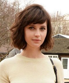 Bob Hairstyles With Bangs, Wavy Bob, Bob Haircut With Bangs, Haircut For Thick Hair, Short Hair With Bangs, Haircuts With Bangs, Shoulder Length Hair, Short Bob Hairstyles