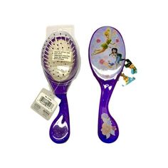 Very cute and useful child size hair brush inspired by Tinker Bell and Fairies. Measures approx 7"L Color: Purple. Tinker Bell And Friends, Friends Hair, Disney Fairies, Tinker Bell, Disney Toys, Hair Brush, Color Purple, Disney, Purple