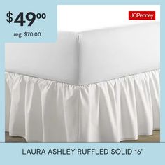 a bed skirt with ruffles is on sale for $ 4 99 or more