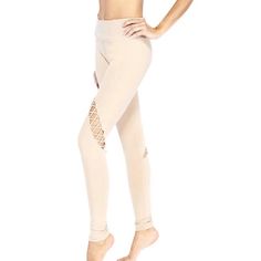 Brand New With Tags. Soft Nylon Fabric. Nude Color. Cross-Cross Detail Twisted Wrap-Around. High Waist And Stays In Place Without Slipping Down Fitted Beige Leggings For Gym, Beige Fitted Gym Leggings, Beige Stretch Yoga Pants, Beige Stretch Workout Bottoms, Beige Athleisure Yoga Leggings, Beige Athleisure Leggings For Yoga, Athleisure Beige Leggings For Yoga, Fitted Beige Sports Pants, Beige Full Length Yoga Pants