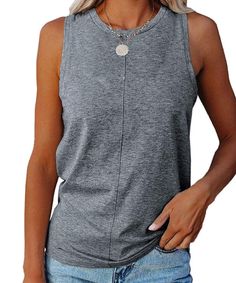 PRICES MAY VARY. Material: Soft and comfortable to the touch, and elastic, this basic tank top not easy to deform, skin-friendly and breathable Features: This womens tank tops has a high neck and sleeveless design, which makes it light and breathable for you to wear, the solid color of the spring tops womens 2023 design is simple and elegant, and it is very versatilable sleeveless tops for women Great summer tank tops shirts when you hiking, camping, go on holiday, country, summer vacation, part Cheap Athleisure Tank Top With Medium Bust Support, Cheap Tank Top For Light Sports In Athleisure Style, Cheap Stretch Tank Top For Sports Events, Cheap Stretch Tank Top For Women, Casual Cheap Tank Top For Leisure, Cheap Trendy Tank Top For Women, Cheap Stretchy Tank Top For Night Out, Cheap Racerback Tank Top For Summer, Casual Lululemon T-shirt For Everyday