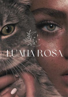 a woman holding a cat in front of her face with the caption lunaarosa