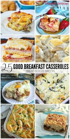 breakfast casserole collage with the words 25 good breakfast casseroles