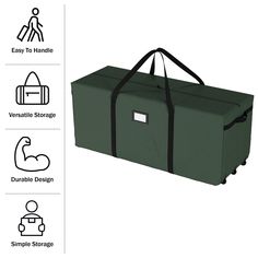 the large storage bag is shown with instructions on how to use it