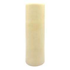 a white cylindrical candle on a white background