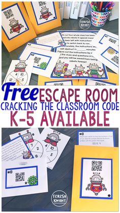 the escape room k - 5 classroom code is available for students to learn how to use it