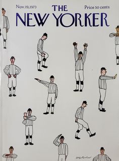 an advertisement for the new yorker showing men in white suits and holding baseball bats