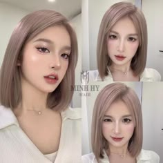 Blonde Asian Hair, Asian Long Hair, Gemini Hair, Hair Color Asian, Korean Hair Color, Hair Color Underneath, Woman Empowerment, Ash Hair Color, Hair Style Korea