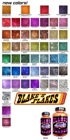 the new colors are available for all types of glitters