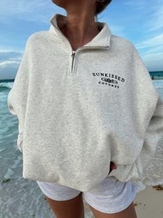 JUST ADDED – Sunkissedcoconut Sweaters For Women Aesthetic, Cute Outfits Sweatshirts, Cute Half Zip Pullover, Sun Kissed Coconut Sweatshirt, Happy Camper Sweatshirt, Cute Summer Sweatshirts, Sweatshirt Inspo Aesthetic, Quarter Zip Design, Sunkissed Coconut Hoodie