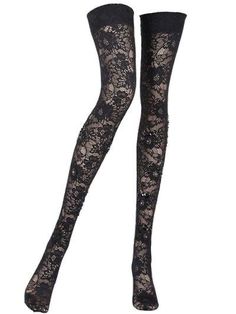 Stocking Socks, Black Thigh High Tights, Lace Thigh Highs, Lace Thigh High Socks, Thigh High, Fitted Lace Thigh High Hosiery, Leg Accessories, Black Lace Thigh Highs, Thigh High Lace Hosiery With Lace Trim