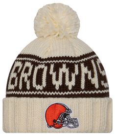 Fit Cold weather knit Warm, insulating fabric One size fits most Style and Team Spirit Raised, embroidered team graphics Additional Details Officially licensed product Nfl Cleveland Browns, Browning Logo, Brown Hats, Team Name, Cleveland Browns, Knit Pattern, Knit Hat, Hat Making, Knit Beanie