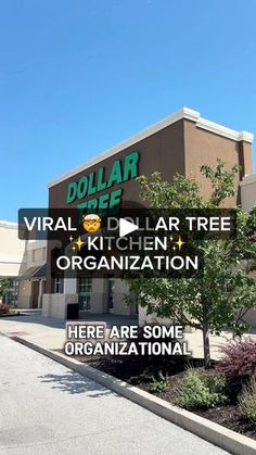 the dollar tree store is located in front of it's organization, where there are some organizational information