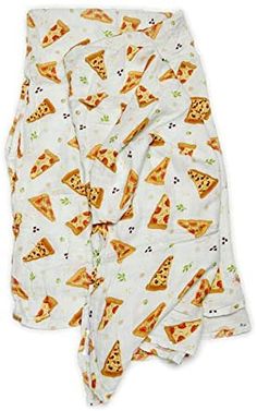 a white shirt with pizza slices on it