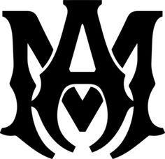 the letter m is made up of black letters