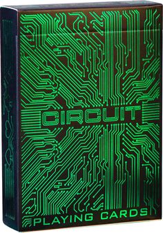 the circuit playing cards are glowing green