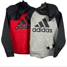 Adidas Youth Pullover Hoodie In Poly Tech Style Fabric So It’s Lighter Weight But Soft On The Inside. Perfect For Spring. Choices Of Sizes In: Red With Heathered Black Light Gray With Heathered Black The Heathered Black Is A Soft Black Or Very Dark Grey Look. All Are New With Tags. Small (8) Medium (10/12) Large (14/16) Bundle For Discount & Combined Shipping. Other Colors And Styles Of Adidas In My Closet. Kids Boys Girls Sweatshirt Hooded Crew Pullover Adidas Red Sports Sweatshirt, Adidas Red Sweatshirt For Sports, Red Adidas Sweatshirt For Sports, Adidas Red Sweatshirt For Winter, Adidas Red Winter Sweatshirt, Adidas Winter Sweatshirt With Adjustable Hood, Adidas Sweatshirt With Adjustable Hood For Winter, Red Adidas Sweatshirt For Winter, Adidas Winter Hoodie With Letter Print