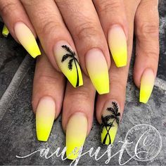 Nail Art Matte, Summer Nails Colors Designs, Natural Acrylic, Nails Beach, Palm Tree Nails, Gel French Manicure, Matte Nail Art