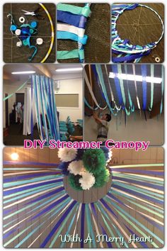 several pictures of different types of streamers and ribbons