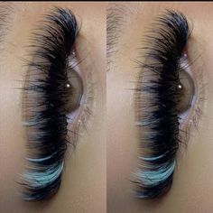 Colored Eye Lashes Extensions, Fake Lashes With Color, Color Wispy Lashes, Color In Eyelashes, Lashes With Brown Color, Volume Color Lash Extensions, Coloured Lash Extensions White, Lash Ideas With Color, Pretty Lashes With Color