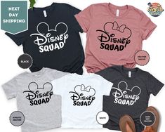 Disney Squad Shirt, Disney Squad Shirt, Disney Trip, Disney Trip Shirt, Disney Group Shirts Friend Group Disney Shirts, Disney World T Shirt Ideas, Disney Squad Shirt, Fall Disney Shirts, Outfit Para Disney, Group Disney Shirts, Disney Group Shirts, Disney Family Outfits, Fall Disney