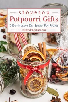 the cover of stove top potpouri gifts 6 easy holiday diy summer pot recipes