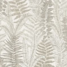 a close up view of a wallpaper with grey and white leaves on the background