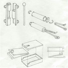 several different types of hardware are shown in this drawing