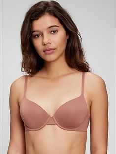 Soft knit.  Adjustable straps.  Semi-demi cut.  #536559 Supportive fit.  For more fit and sizing info, check out our Size Guide. Golden Hair Color, Light Brown Colour, Blouse Designs Latest, Brown Colour, Winter Fits, Indian Wedding Dress, Womens Bras, Knitted Tshirt, T Shirt Bra