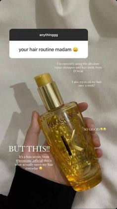 Kerastase Hair Oil, Loreal Hair Serum, Golden Bedroom, Kerastase Elixir Ultime, Hair Serums, Kerastase Hair, Loreal Hair, Hair Care Recipes, Long Hair Tips