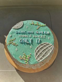 Cake, blue, dancing queen, buttercream Dancing Queen Cake, Dancing Queen Birthday, Queen Cake, Cake Cute