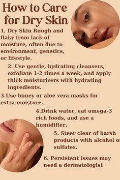 Caring for dry skin requires a thoughtful approach that combines gentle cleansing, effective moisturizing, and smart lifestyle choices. By understanding the causes of dry skin and implementing the right skincare routine, you can restore and maintain your skin’s hydration and health. Regularly using hydrating products, staying hydrated, and avoiding harsh ingredients will help keep your skin smooth and radiant. Remember, if you encounter persistent or severe dryness, seeking professional advice is essential. Embrace these tips and take proactive steps to achieve a healthier, more comfortable complexion. How To Treat Dry Skin, Moisture For Dry Skin Face, Dry Face Skin Care Routine, Makeup For Dry Skin, Dry Skin Tips, Oils For Dry Skin, Teen Skincare Routine, Tips For Dry Skin, Smart Lifestyle