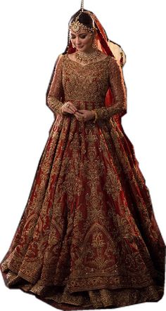 Red Bridal Dress, Lehenga Style, Gold Work, Bridal Dress, Lehenga, Dresses Online, Bridal Dresses, Red, Gold