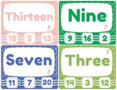 Number Words Clip Cards Printable Free