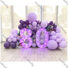 an image of balloon letters and balloons on the floor