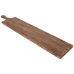 a wooden cutting board on a white background