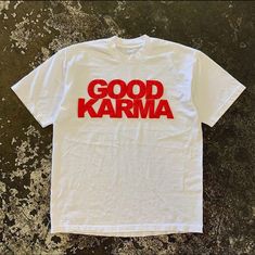 Karma Shirt, Spiritual Shirts, Yoga Tees, Aesthetic Shirt, Statement Tshirt, Shirt Y2k, Aesthetic Shirts, Good Karma, Inspirational Shirt