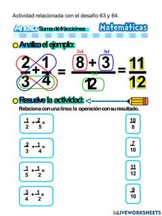 the worksheet for addition and subtraction in spanish with two different numbers