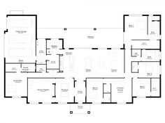 the floor plan for an apartment with four bedroom and two bathroom areas, including one living room