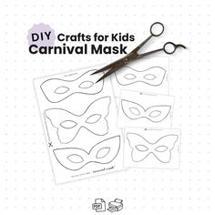 the diy crafts for kids carnival mask is cut out and ready to be sewn