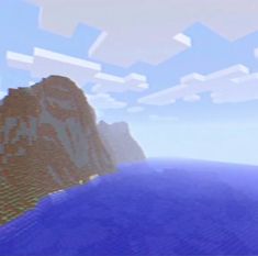 an image of a mountain in minecraft