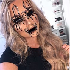 Spider Halloween Face Paint, Spider Halloween Costume, Halloween Party Makeup, My First Halloween, Cute Halloween Makeup, Halloween Makeup Diy, Halloween Coustumes, Cool Halloween Makeup