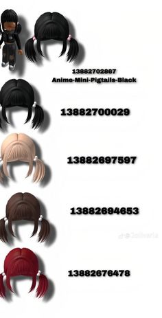 the different types of wigs are shown in this graphic style, including long hair and short