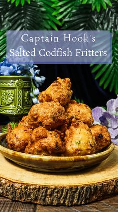 captain hook's salted scottish fritters on a platter