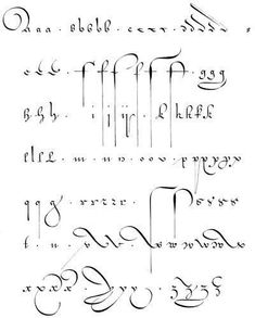 Julien Chazal Roman Calligraphy Fonts, Typography Alphabet Cursive, Calligraphy Roman Numerals, Roman Numeral Typography, Batarde Calligraphy, Different Calligraphy Styles, Beautiful Fonts Alphabet, Flourished Calligraphy Alphabet, Flourished Letters