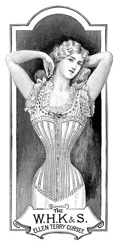 an old fashion advertisement for the wk's fluentery corset