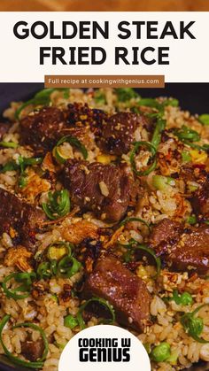 Experience the ultimate comfort food with a steak fried rice bowl, featuring fragrant golden rice and perfectly cooked Asian-style steak. Get the recipe on cookingwithgenius.com and savor every bite of this flavorful creation.